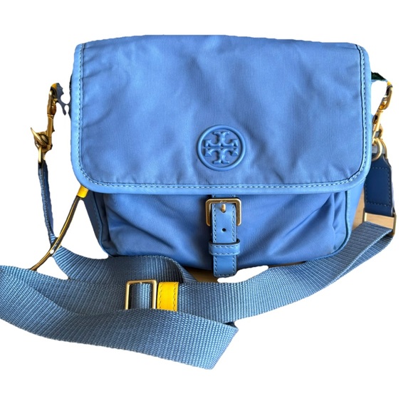 Tory Burch Blue Perry Nylon Crossbody Bag - Picture 1 of 11